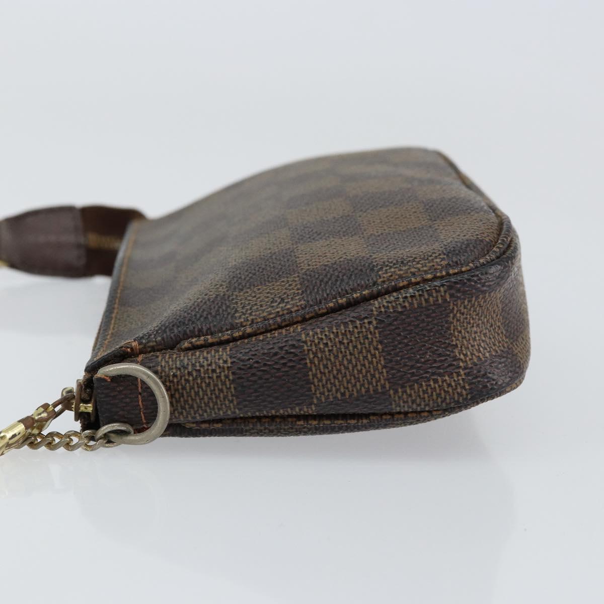 LOUIS VUITTON Damier Ebene Marais Pouch LV Auth 150258