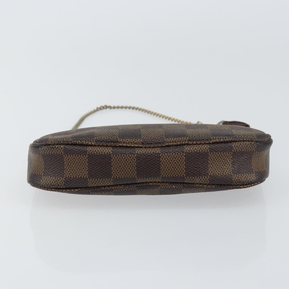 LOUIS VUITTON Damier Ebene Marais Pouch LV Auth 150258