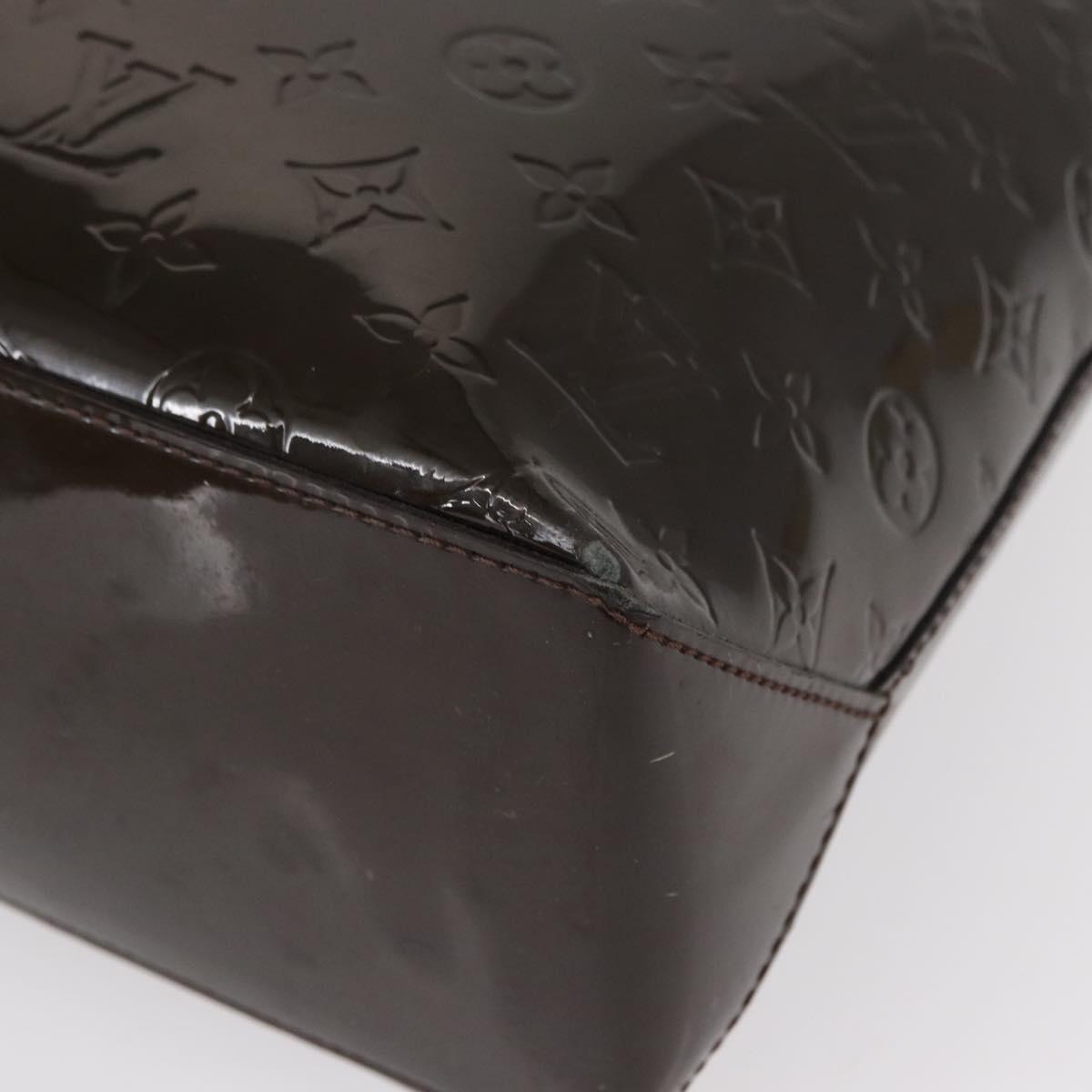 LOUIS VUITTON Monogram Vernis Wilshire MM Bag Terre Domble M91440 LV Auth 150262