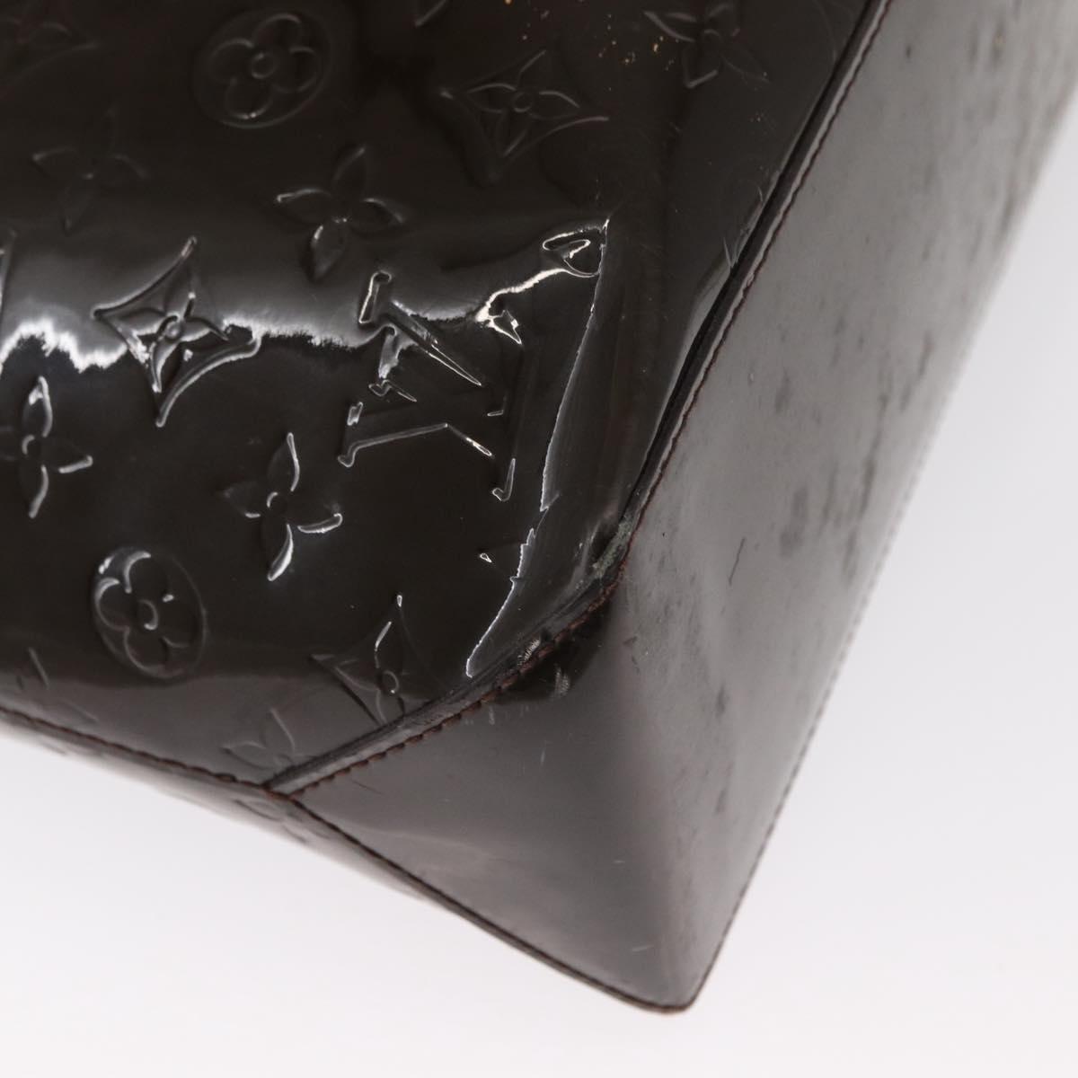 LOUIS VUITTON Monogram Vernis Wilshire MM Bag Terre Domble M91440 LV Auth 150262