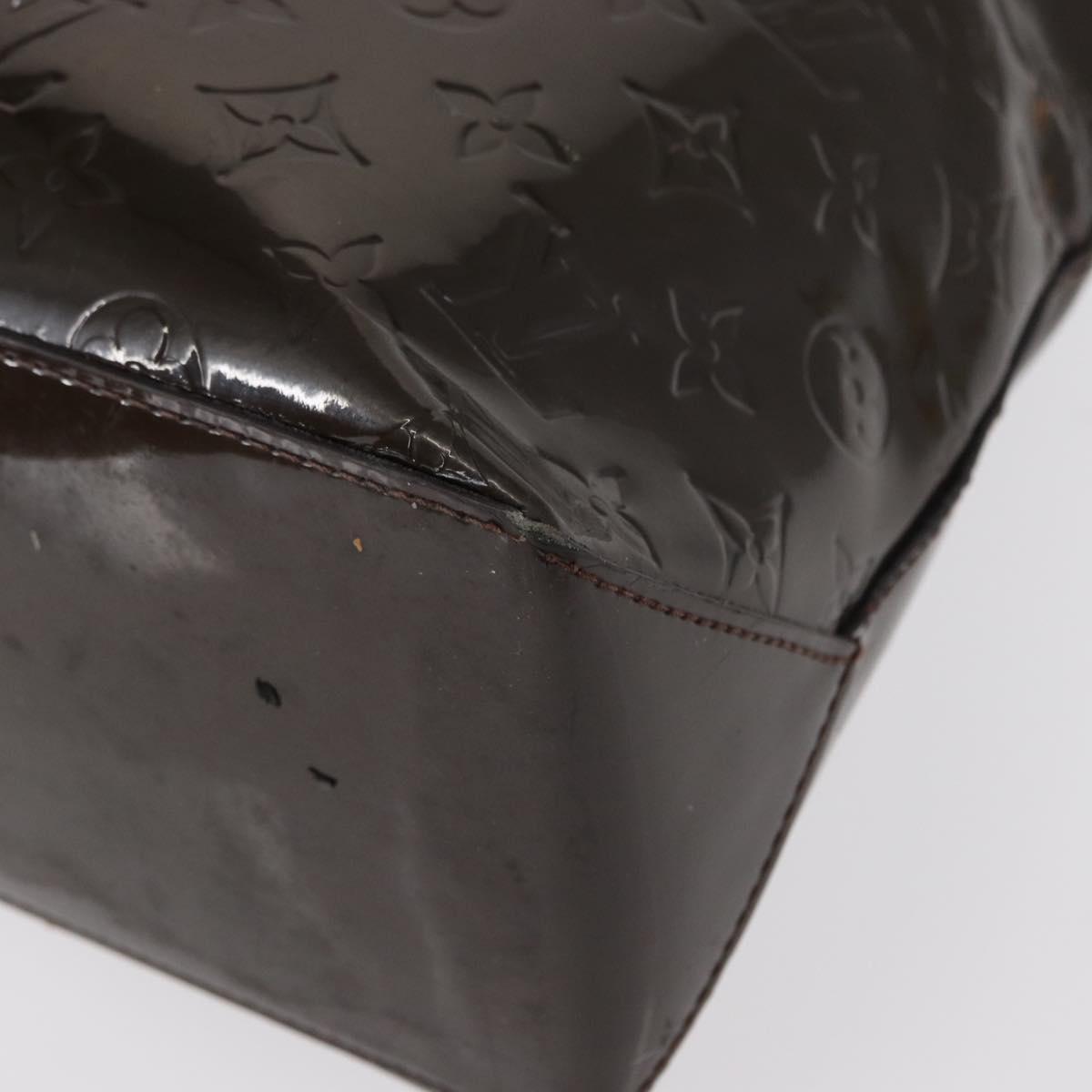 LOUIS VUITTON Monogram Vernis Wilshire MM Bag Terre Domble M91440 LV Auth 150262