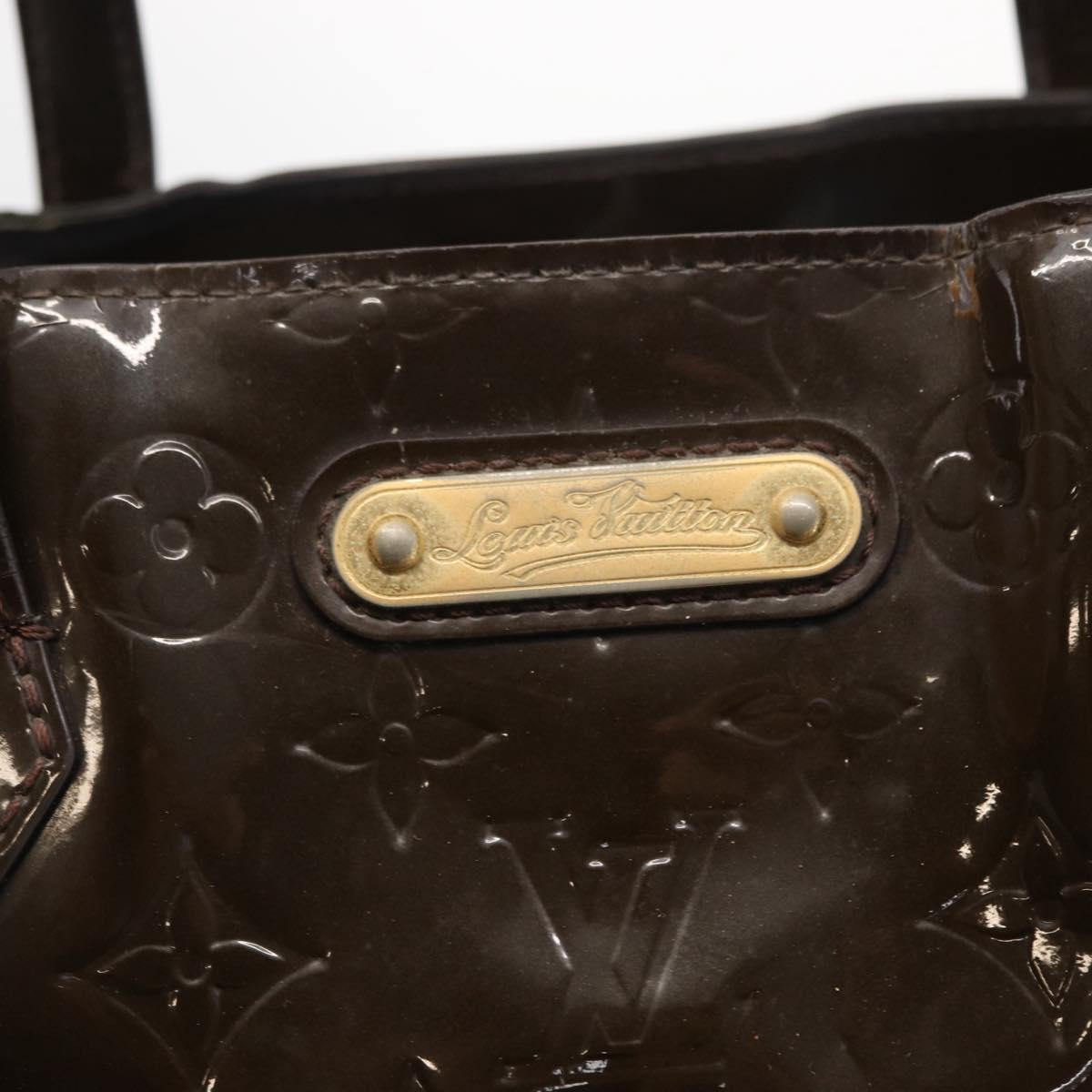 LOUIS VUITTON Monogram Vernis Wilshire MM Bag Terre Domble M91440 LV Auth 150262