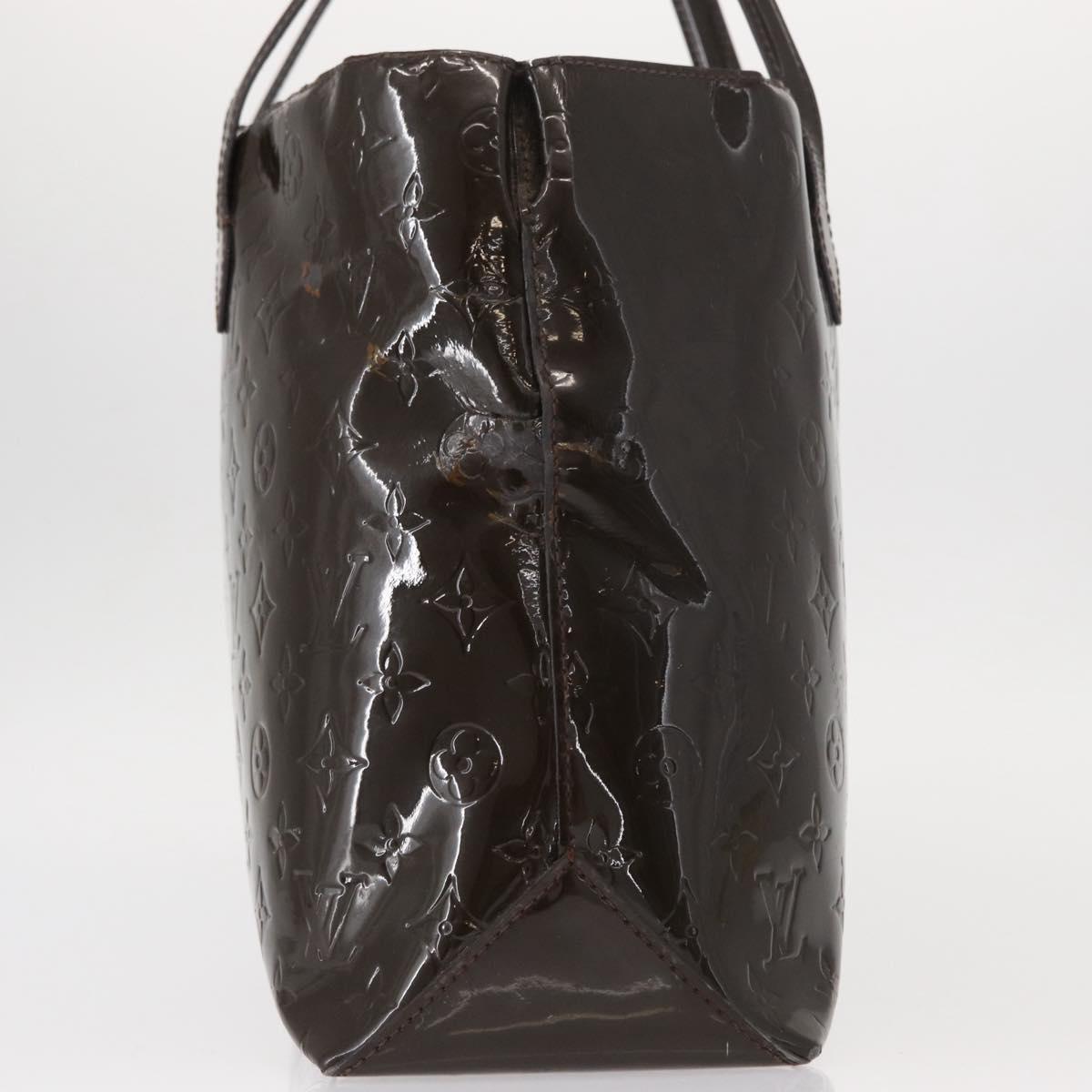 LOUIS VUITTON Monogram Vernis Wilshire MM Bag Terre Domble M91440 LV Auth 150262