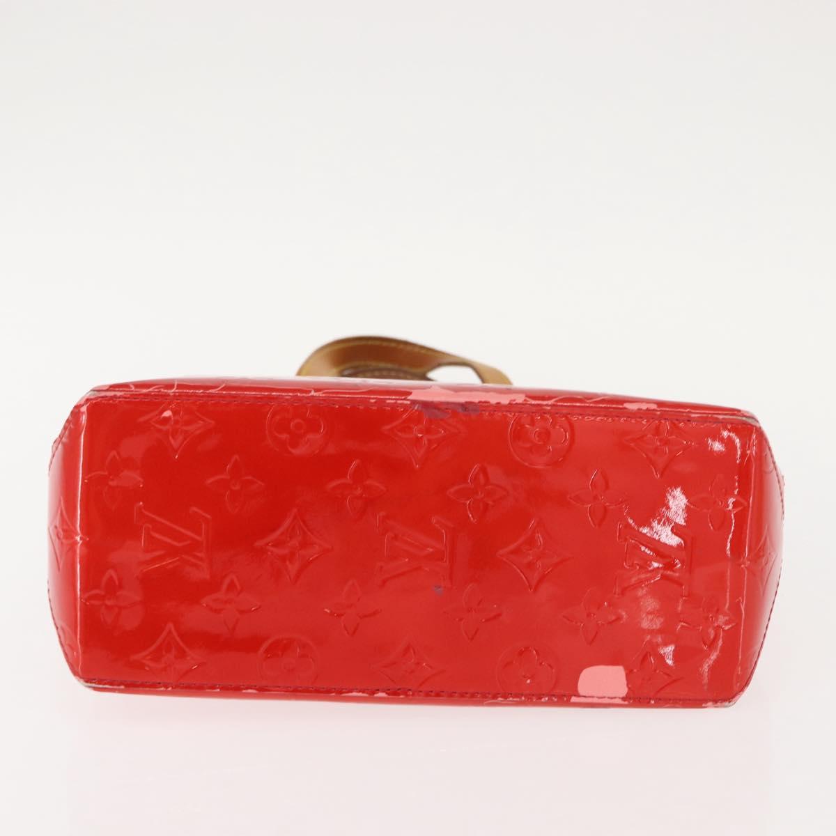 LOUIS VUITTON Monogram Vernis Reade PM Hand Bag Red Rouge M91088 LV Auth 150266