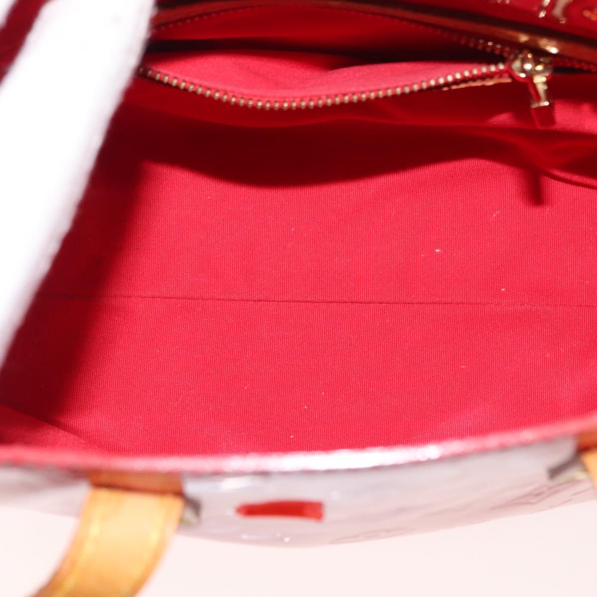 LOUIS VUITTON Monogram Vernis Reade PM Hand Bag Red Rouge M91088 LV Auth 150266