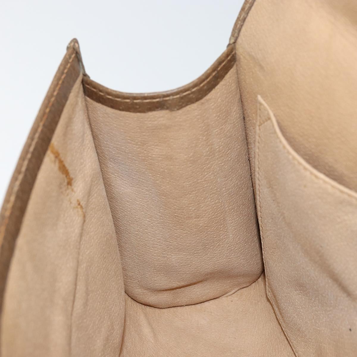 GUCCI GG Supreme Web Sherry Line Clutch Bag PVC Beige Gold 89 01 030 Auth 150270