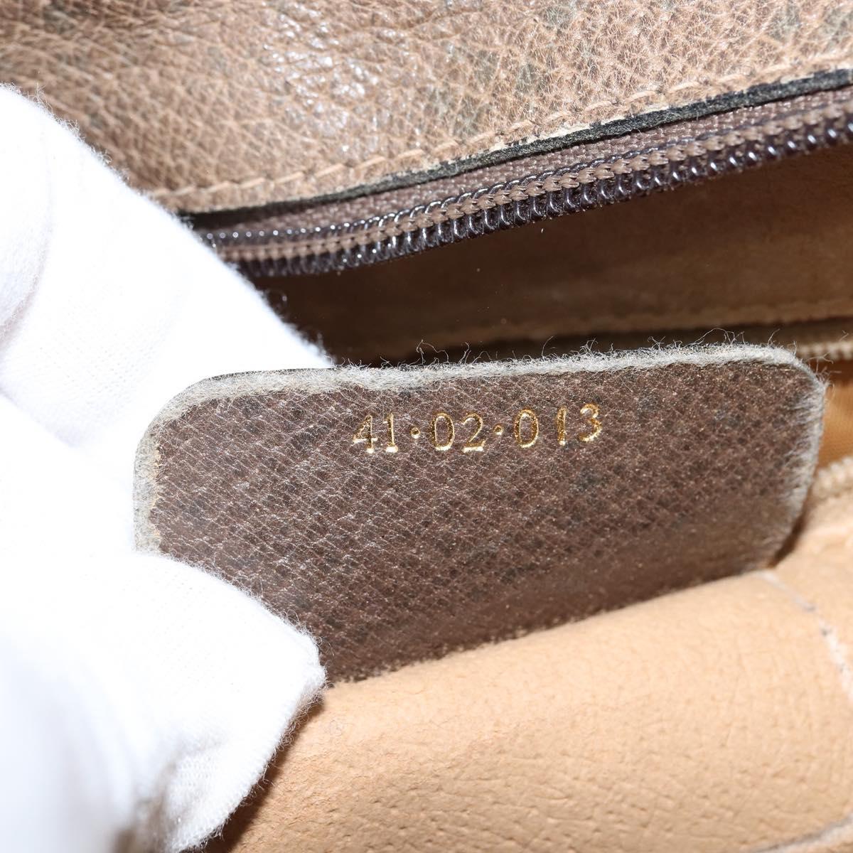 GUCCI GG Supreme Web Sherry Line Bag PVC Beige Gold 41 02 013 Auth 150271