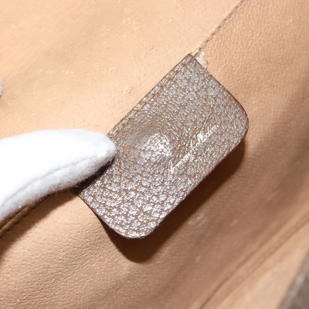 GUCCI GG Supreme Web Sherry Line Clutch Bag PVC Beige Gold 89 01 030 Auth 150272