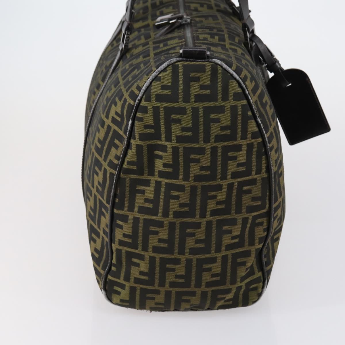 FENDI Zucca Canvas Tote Bag Black Brown Auth 150286