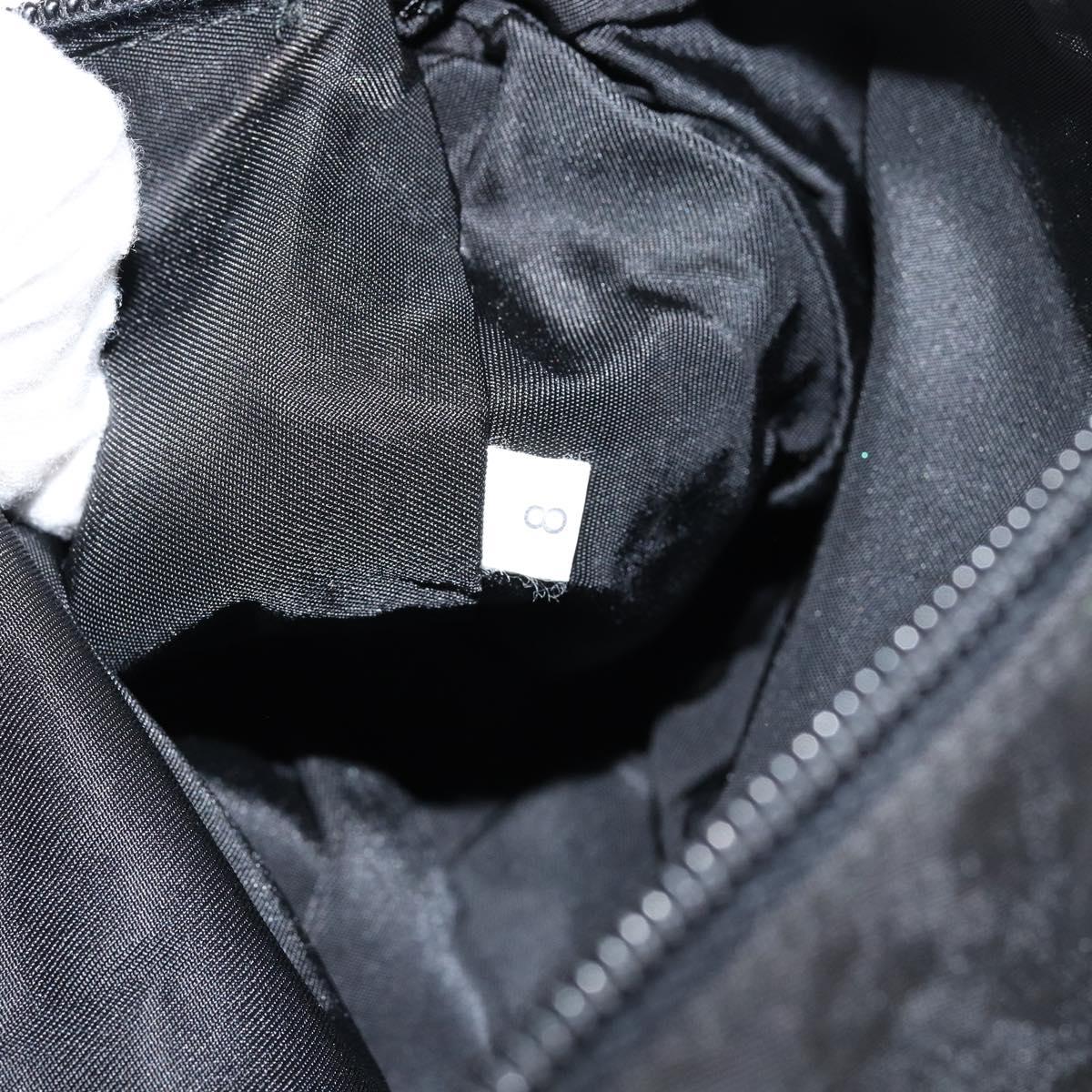 PRADA Accessory Pouch Nylon Black Silver Auth 150288