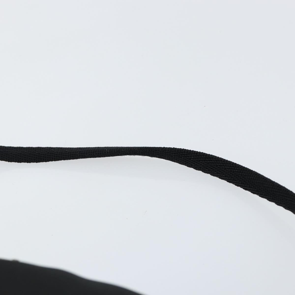 PRADA Accessory Pouch Nylon Black Silver Auth 150288