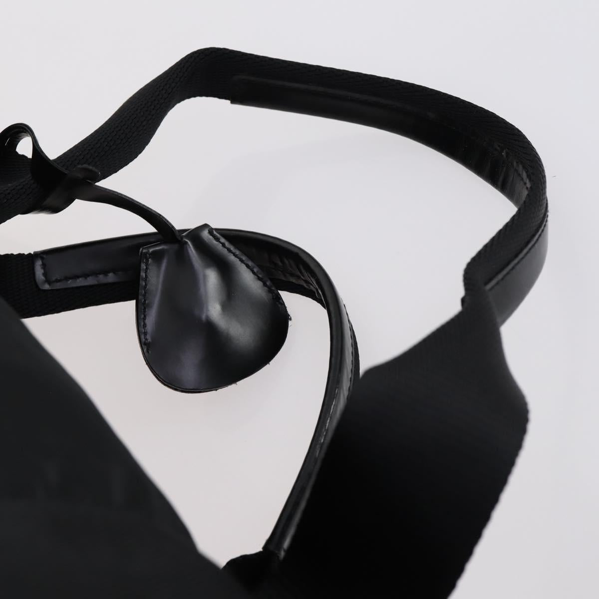 PRADA Boston Bag Nylon 2way Black Silver Auth 150290