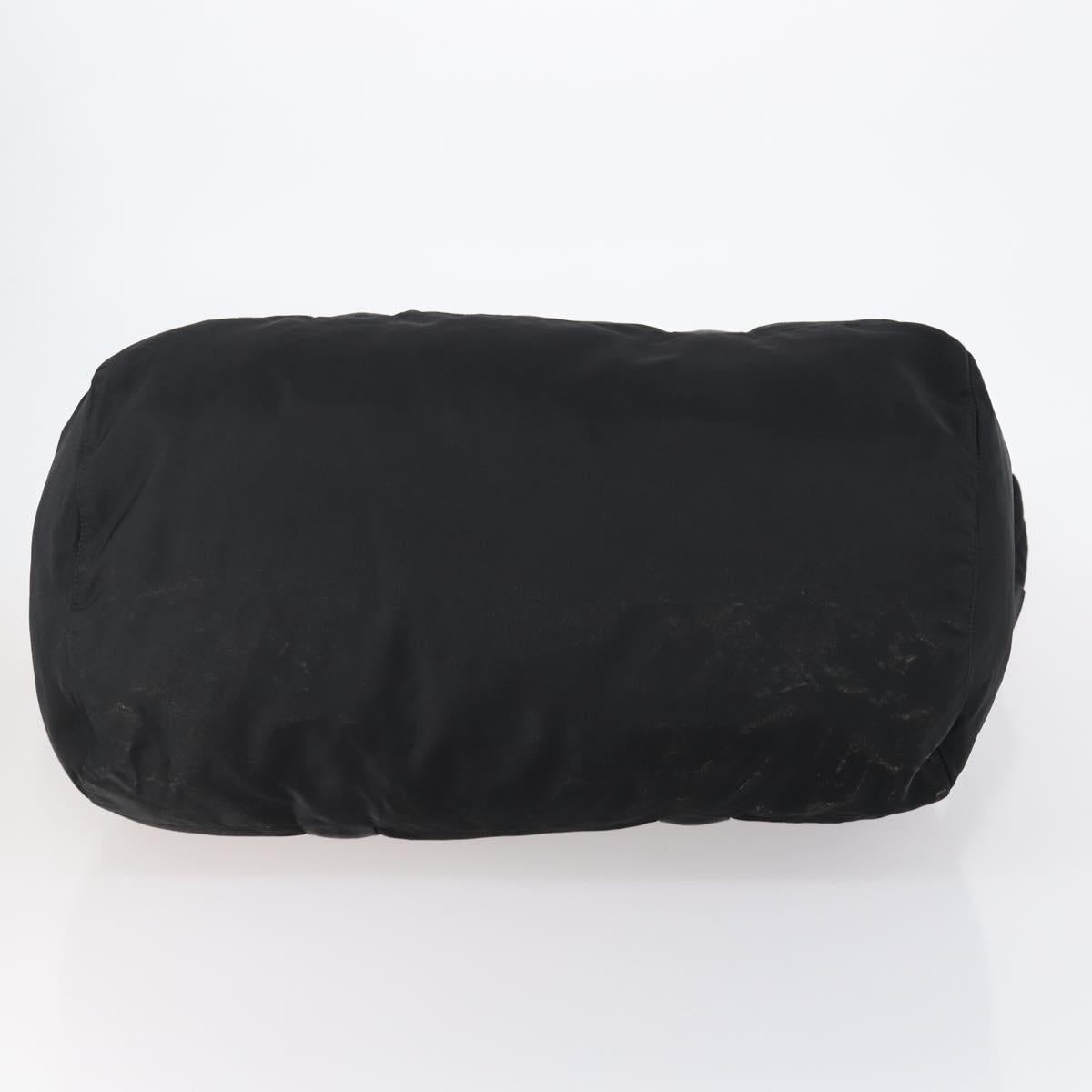 PRADA Boston Bag Nylon 2way Black Silver Auth 150290