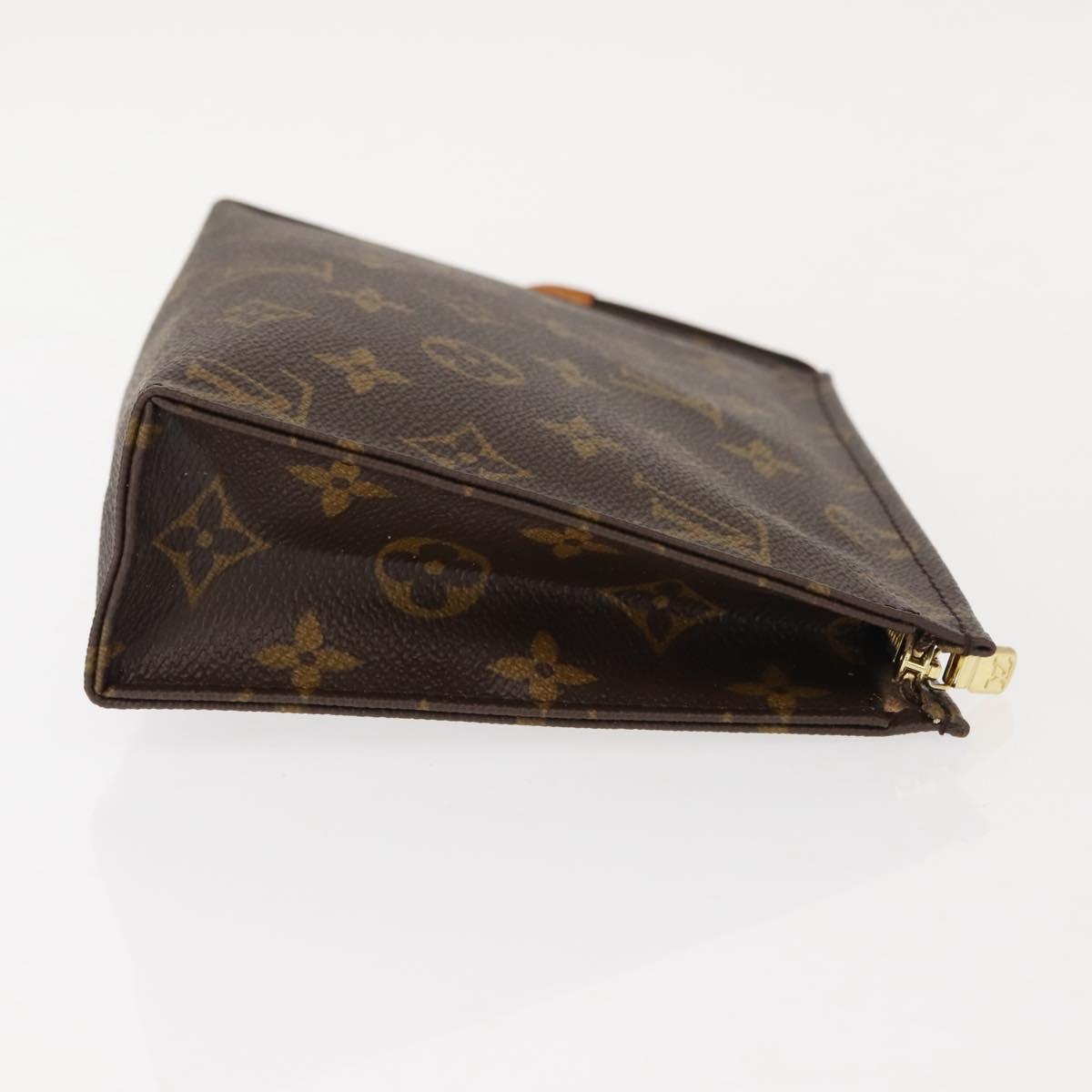 LOUIS VUITTON Monogram Poche Toilette 19 Pouch M47544 LV Auth 150304