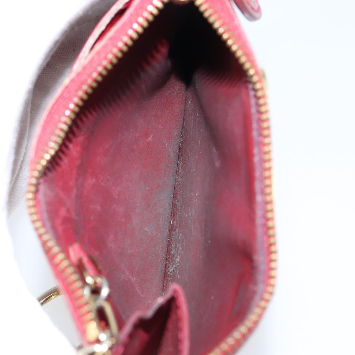 LOUIS VUITTON Vernis Pochette Cle NM Purse Rouge Grunadine M91737 LV Auth 150319