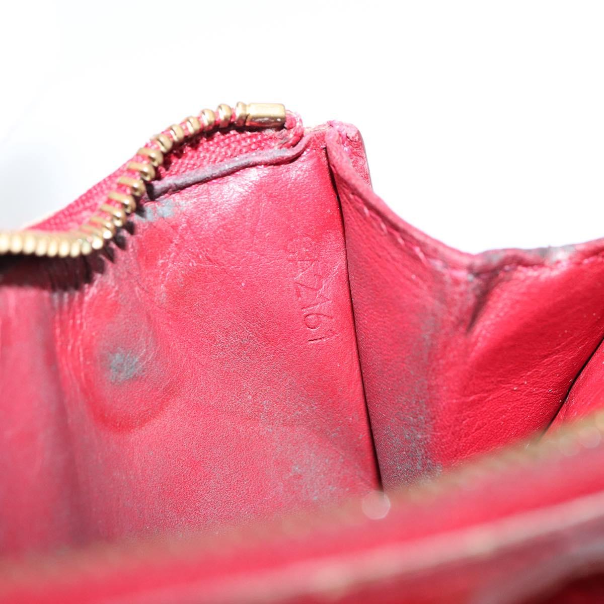 LOUIS VUITTON Vernis Pochette Cle NM Purse Rouge Grunadine M91737 LV Auth 150319