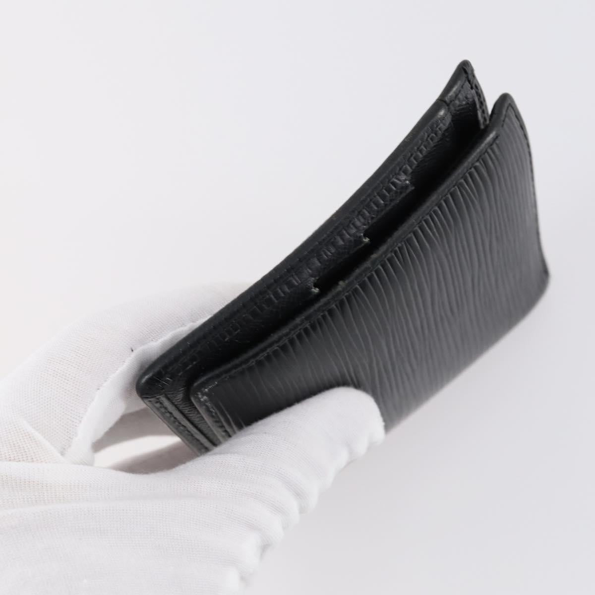 LOUIS VUITTON Monogram Epi Wallet 3 Set Black LV Auth 150323