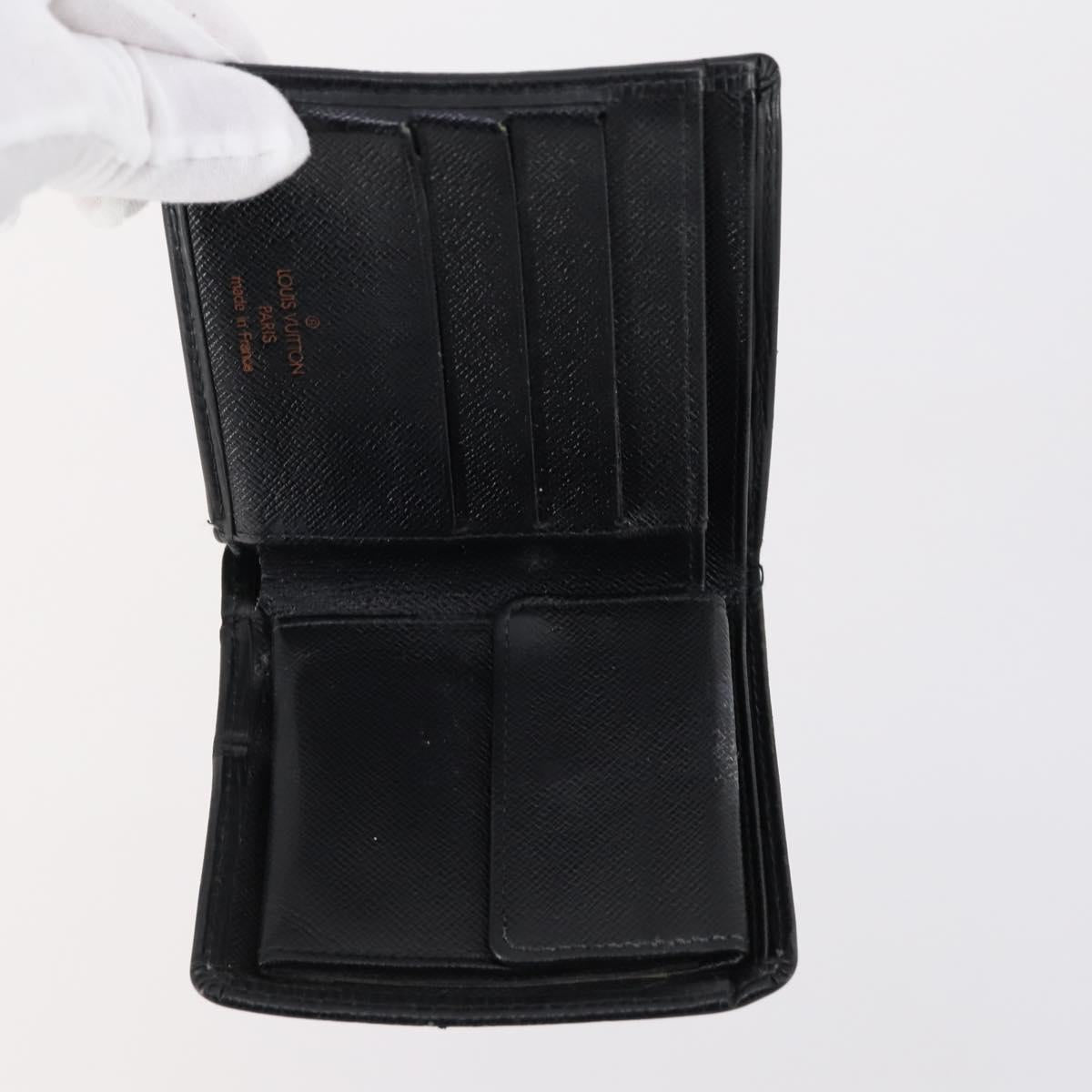 LOUIS VUITTON Monogram Epi Wallet 3 Set Black LV Auth 150323