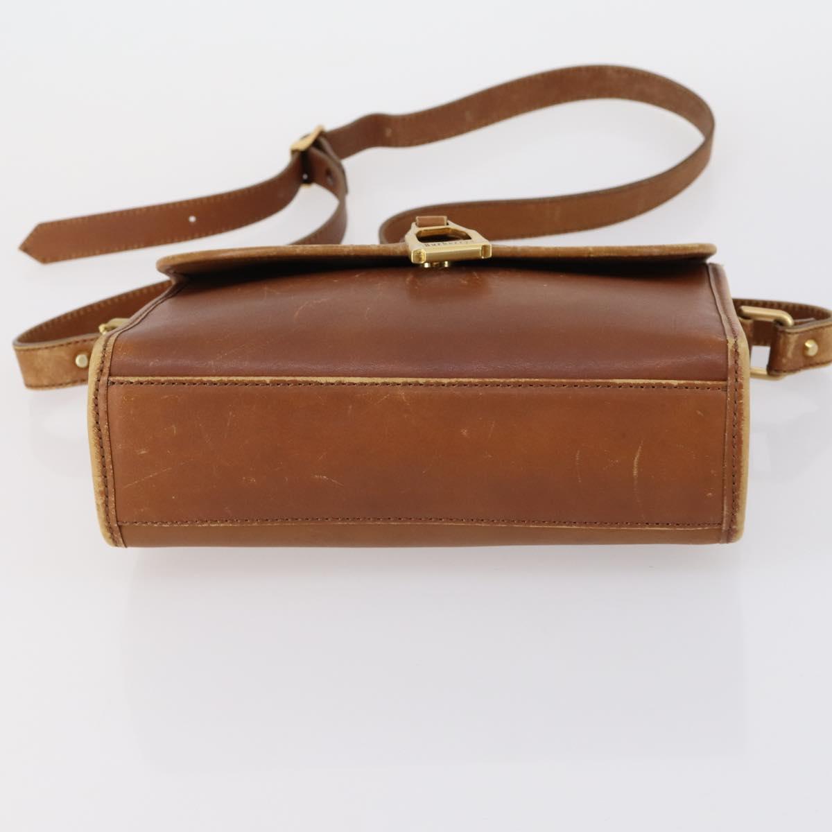 BURBERRY Nova Check Hand Bag Nylon Leather 2 Set Beige Brown Auth 150325