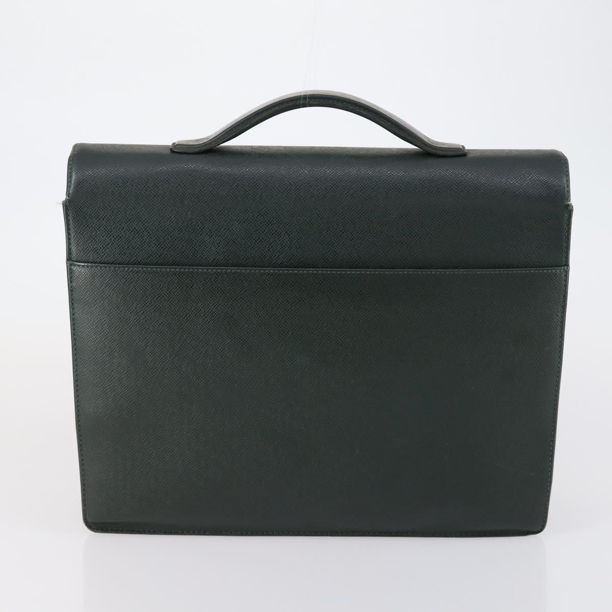 LOUIS VUITTON Taiga Business Bag 2 Set Green Bordeaux LV Auth 150327