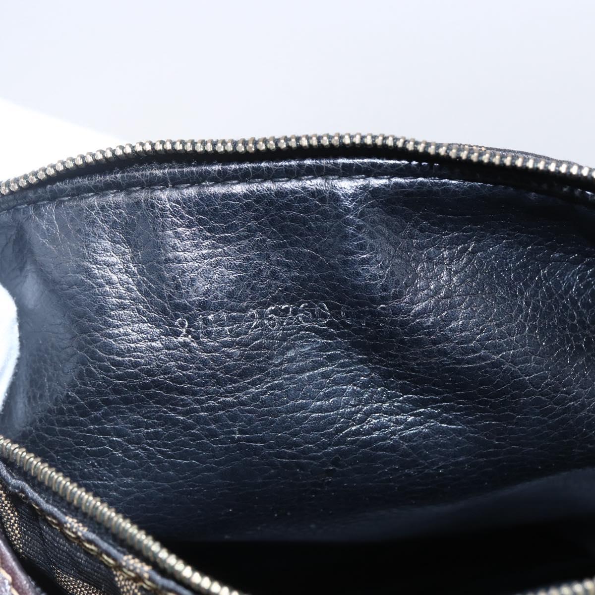 FENDI Zucca Canvas Vanity Hand Bag Black Brown Auth 150348