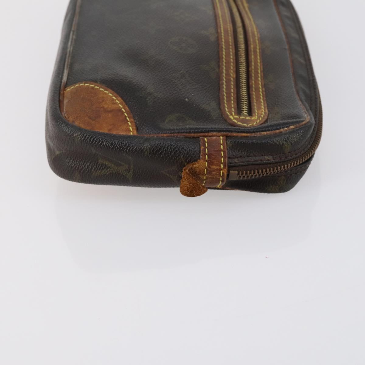 LOUIS VUITTON Monogram Marly Dragonne GM Clutch Bag 2 Set M51825 LV Auth 150355