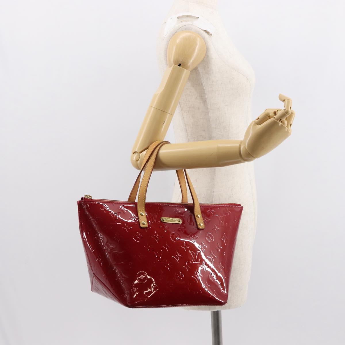 LOUIS VUITTON Monogram Vernis Bellevue PM Bag Pomme D'amour M93583 Auth 150365
