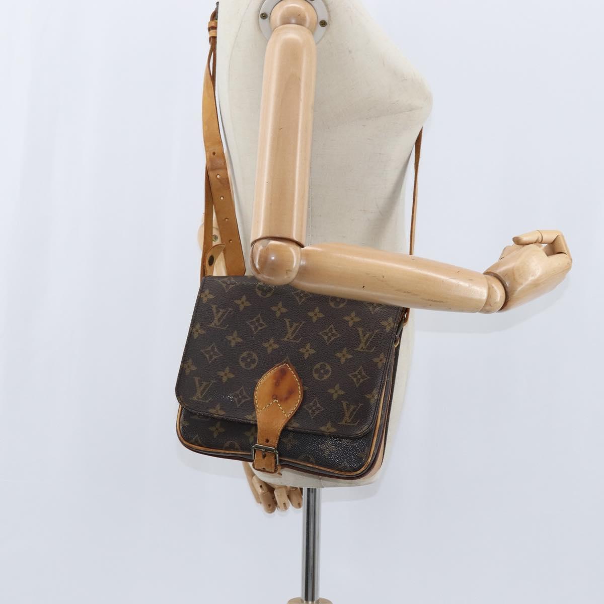 LOUIS VUITTON Monogram Cartouchiere MM Shoulder Bag M51253 LV Auth 150378