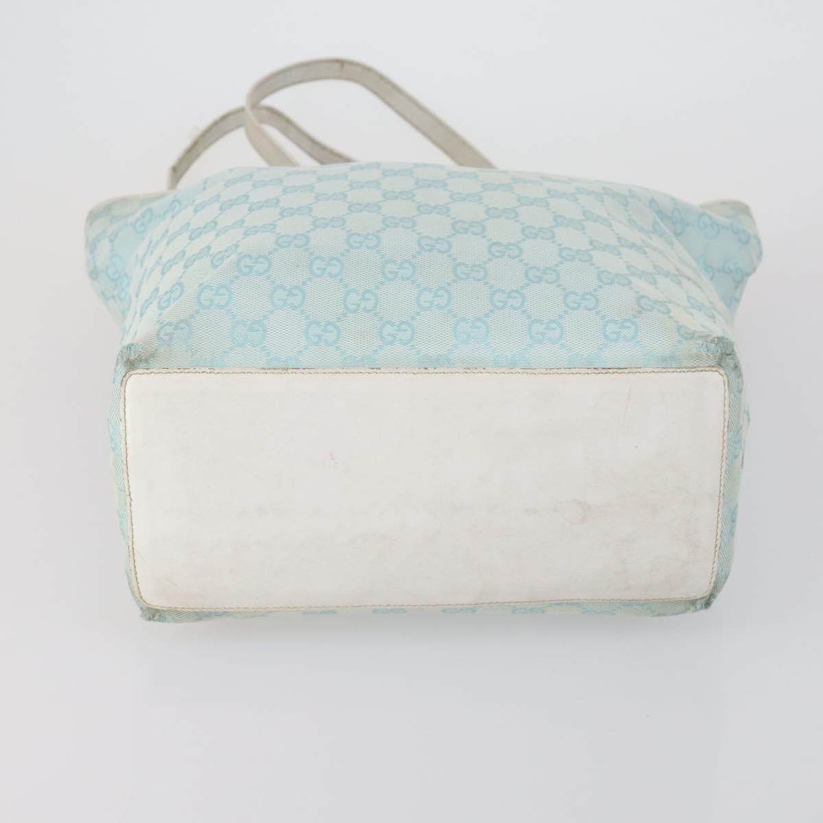 GUCCI GG Canvas Tote Bag 2 Set Light Blue Black Auth 150393