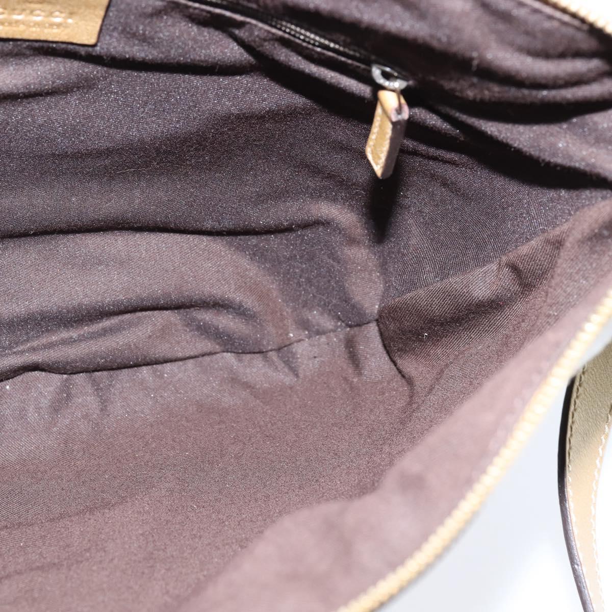 GUCCI GG Crystal Shoulder Bag Gold 203257 Auth 150404