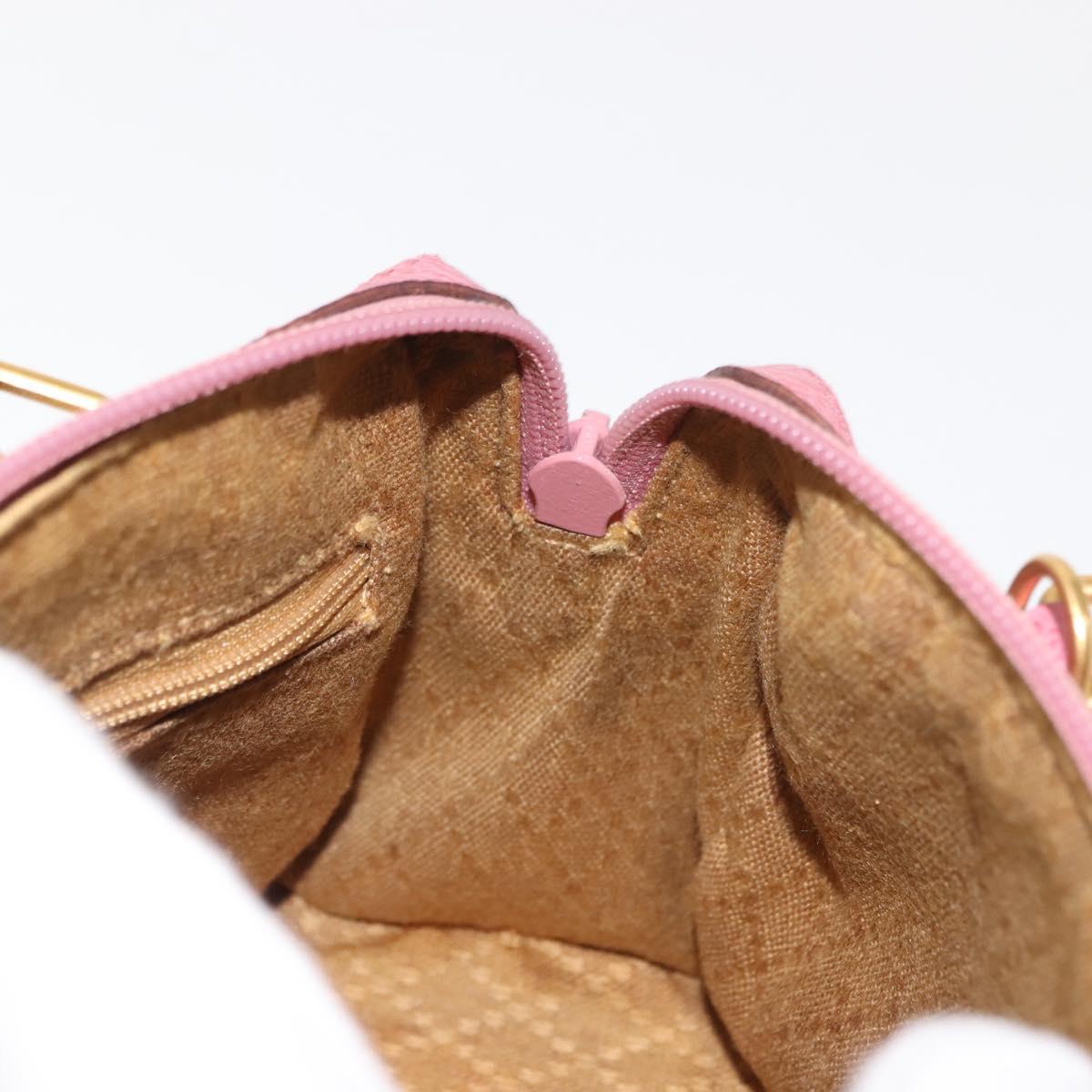 GUCCI Bamboo Mini Boston Bag Suede Pink Gold 007 122 0232 Auth 150408