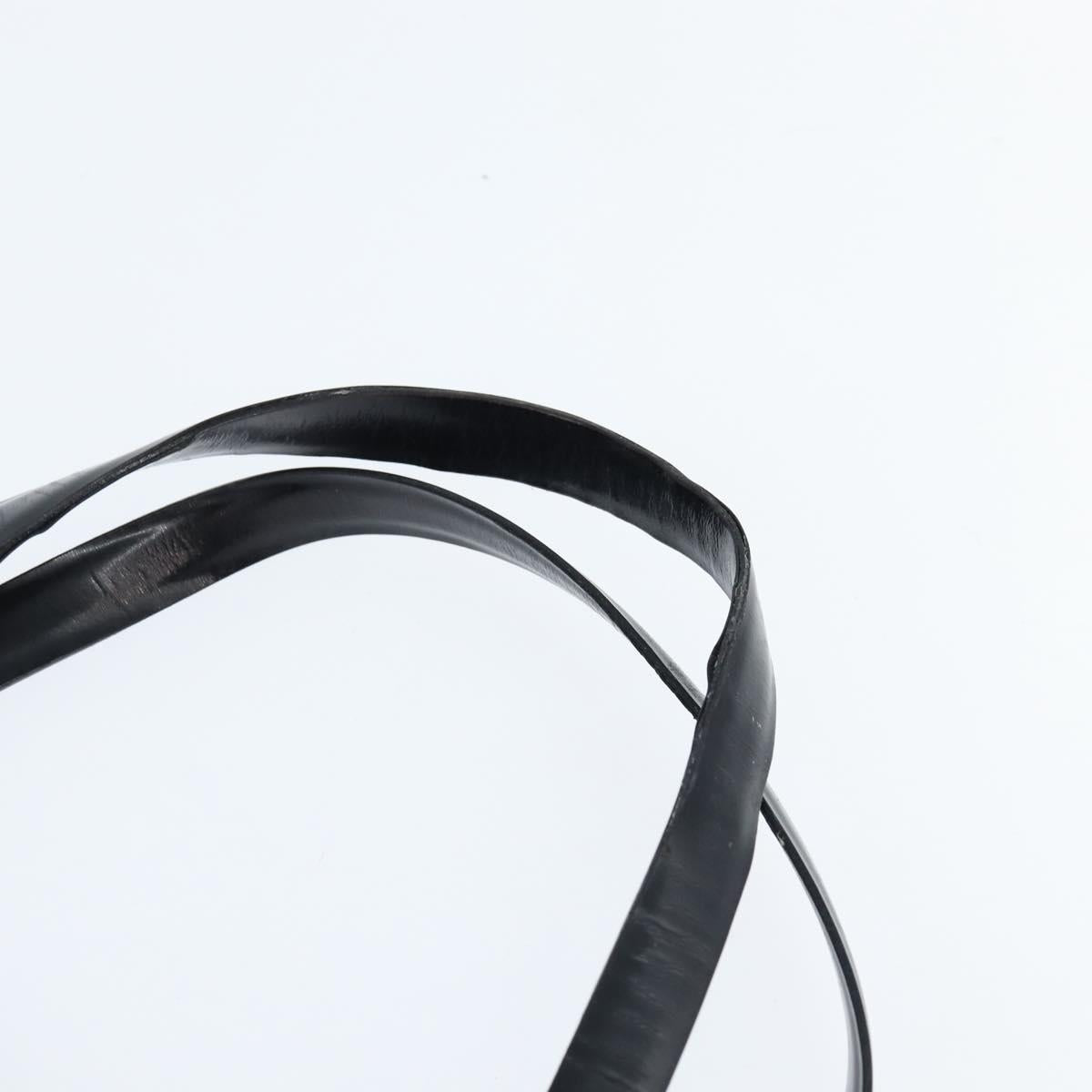 PRADA Hand Bag Nylon Black Silver Auth 150413