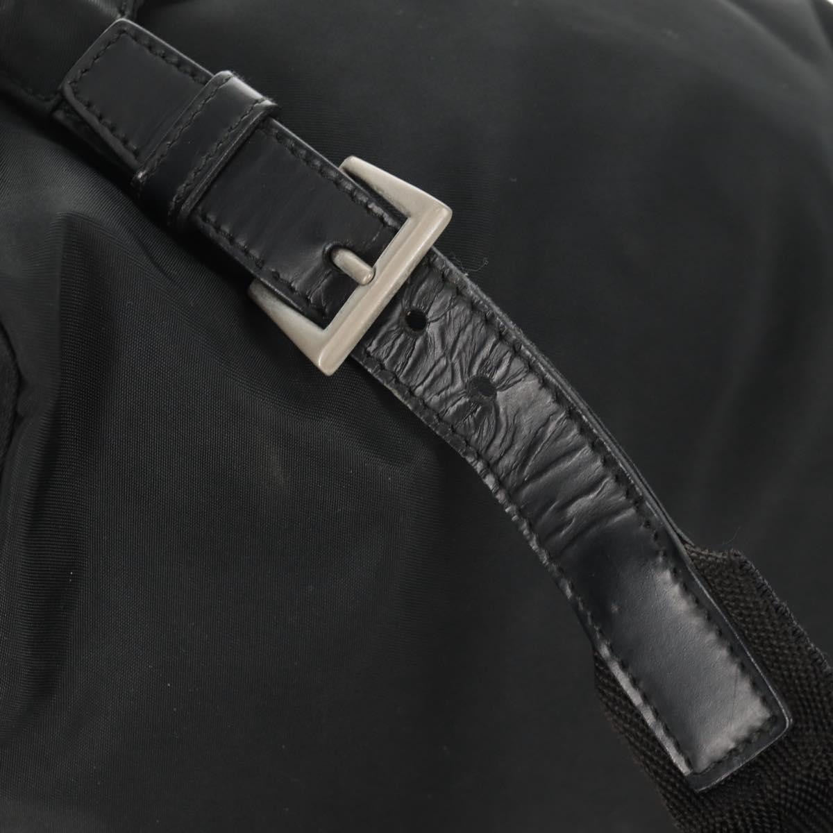 PRADA Backpack Nylon Black Silver Auth 150414