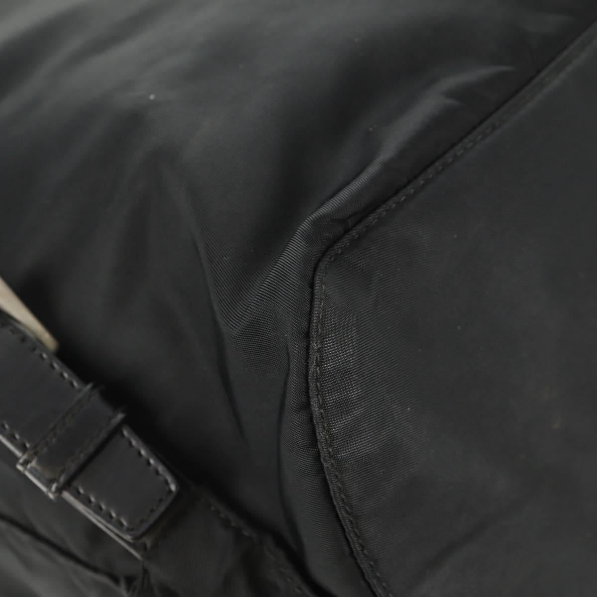 PRADA Backpack Nylon Black Silver Auth 150414