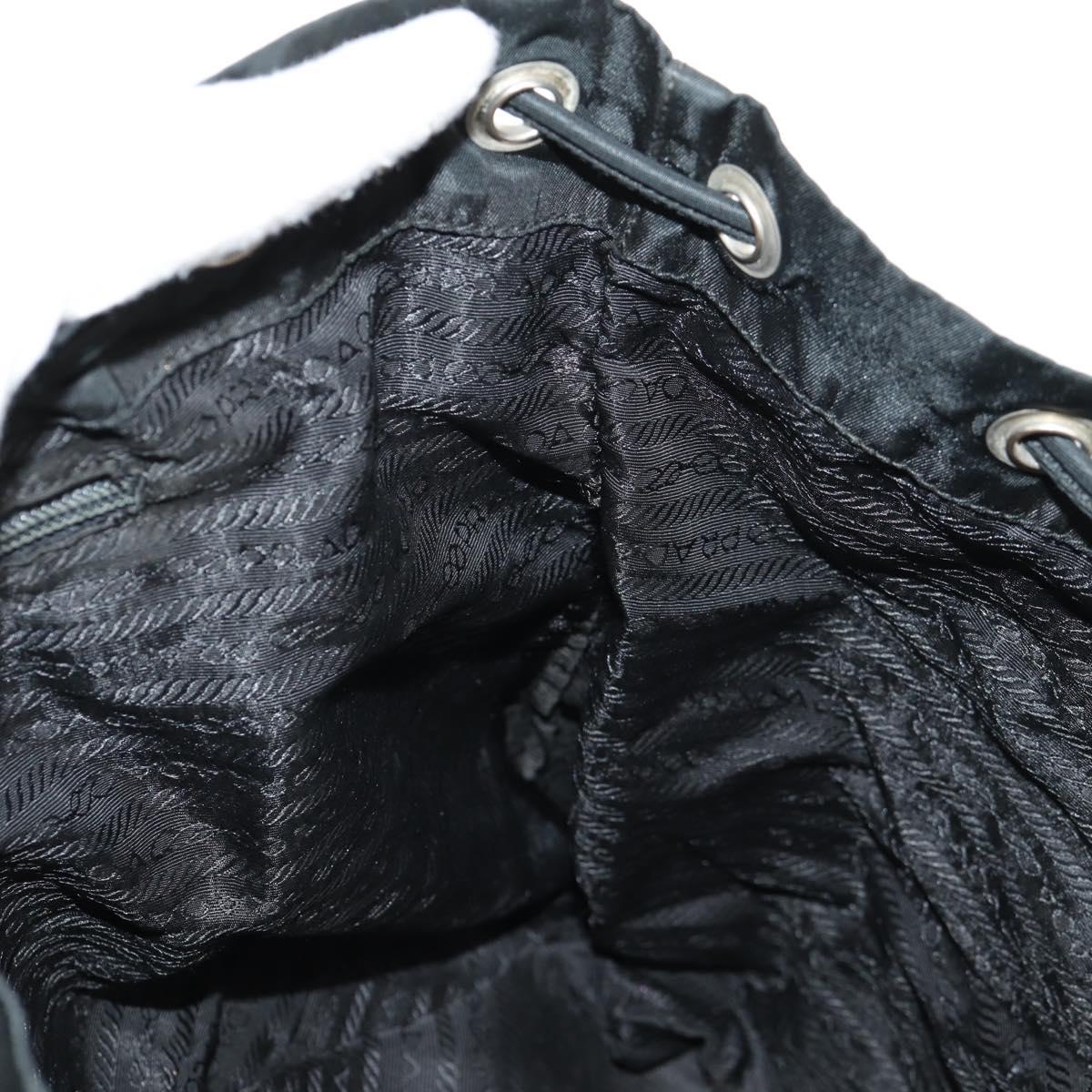 PRADA Backpack Nylon Black Silver Auth 150414