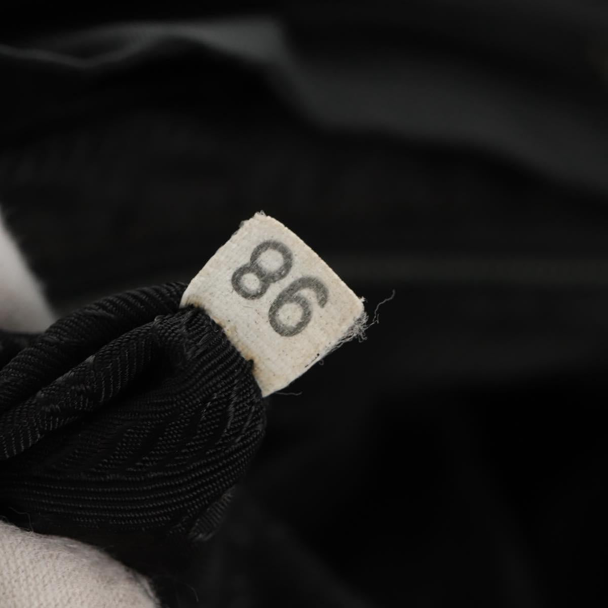 PRADA Backpack Nylon Black Silver Auth 150414