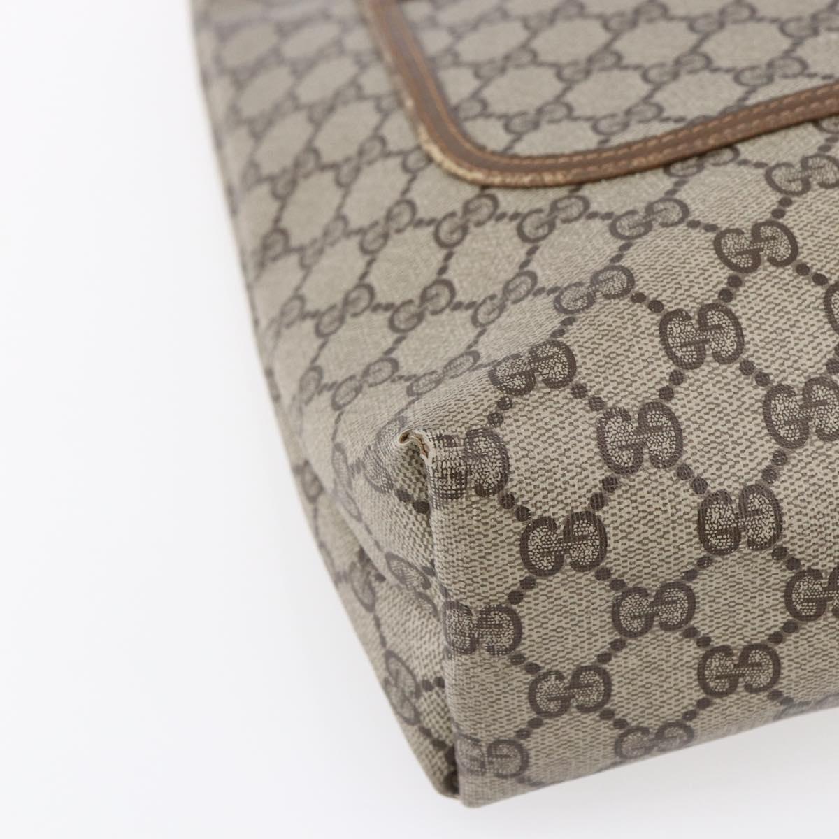 GUCCI GG Supreme Web Sherry Line Tote Bag PVC Beige Red 40 02 003 Auth 150427