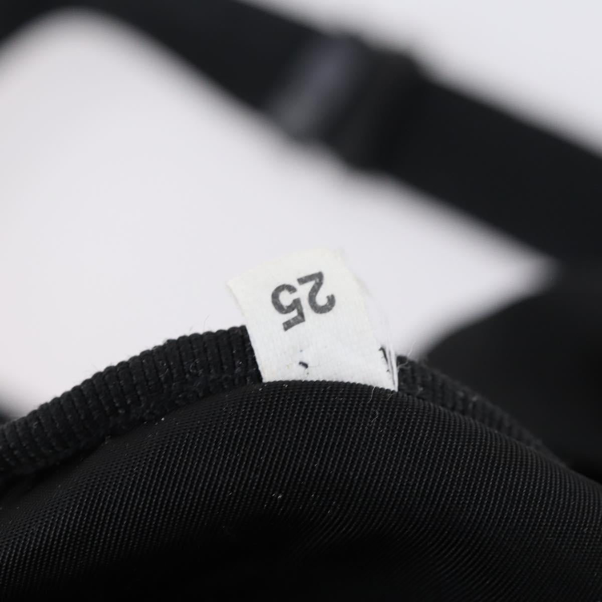 PRADA Boston Bag Nylon 2way Black Silver Auth 150432