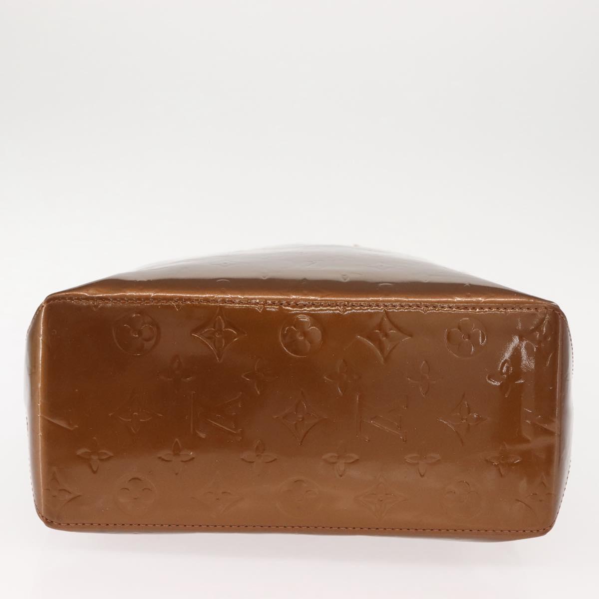 LOUIS VUITTON Monogram Vernis Reade MM Hand Bag Bronze M91143 LV Auth 150433