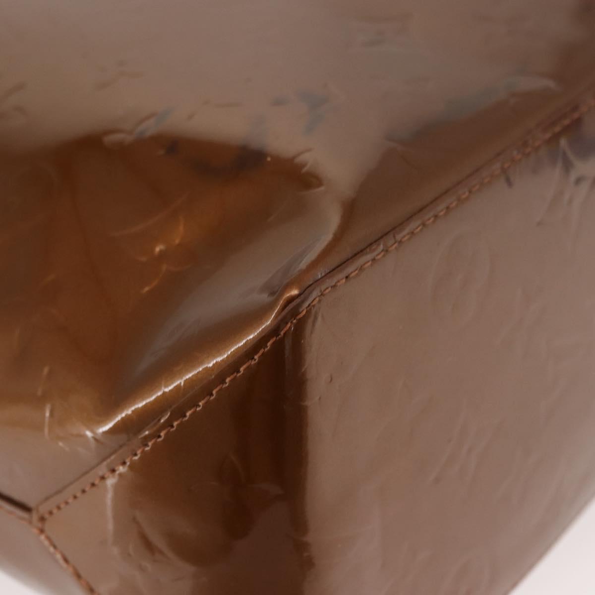 LOUIS VUITTON Monogram Vernis Reade MM Hand Bag Bronze M91143 LV Auth 150433