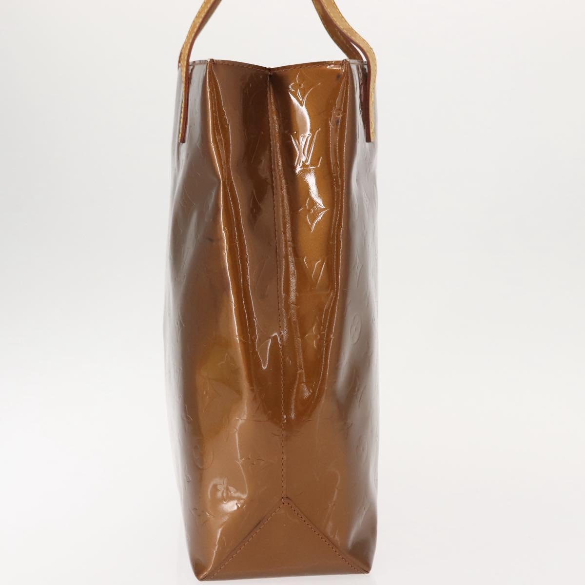 LOUIS VUITTON Monogram Vernis Reade MM Hand Bag Bronze M91143 LV Auth 150433