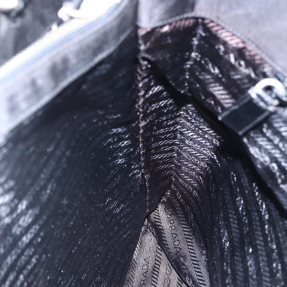 PRADA Tote Bag Nylon Black Auth 150438