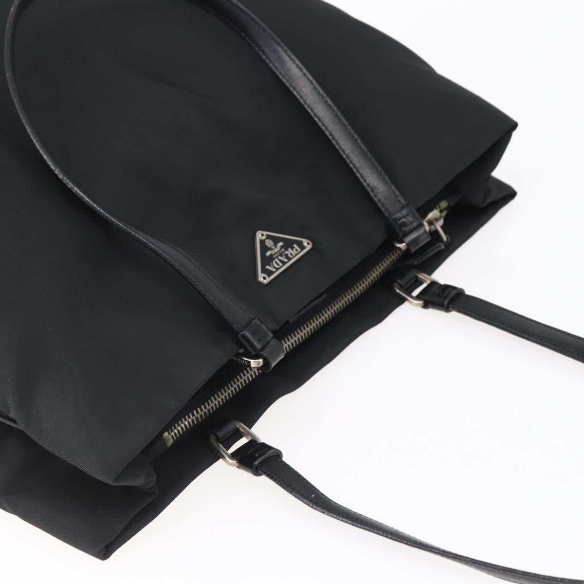 PRADA Tote Bag Nylon Black Auth 150438