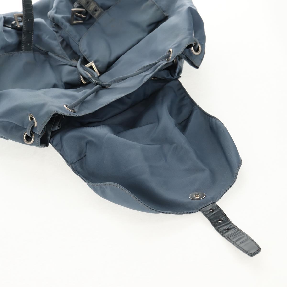 PRADA Backpack Nylon Light Blue Auth 150441