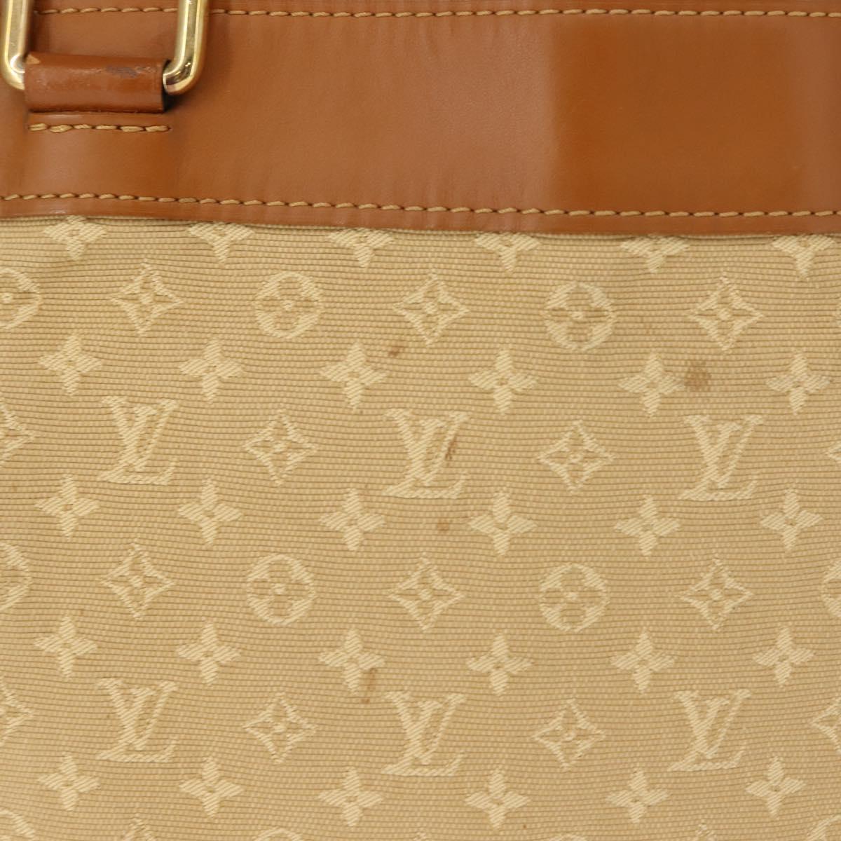 LOUIS VUITTON Monogram Mini Lucille GM Tote Bag Beige M92683 LV Auth 150454