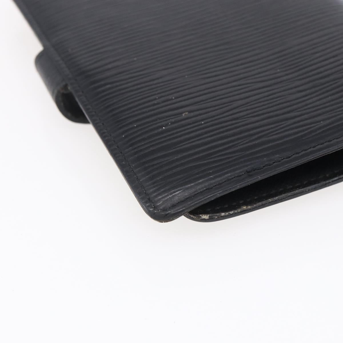 LOUIS VUITTON Epi Agenda PM Day Planner Cover Black R20052 LV Auth 150463