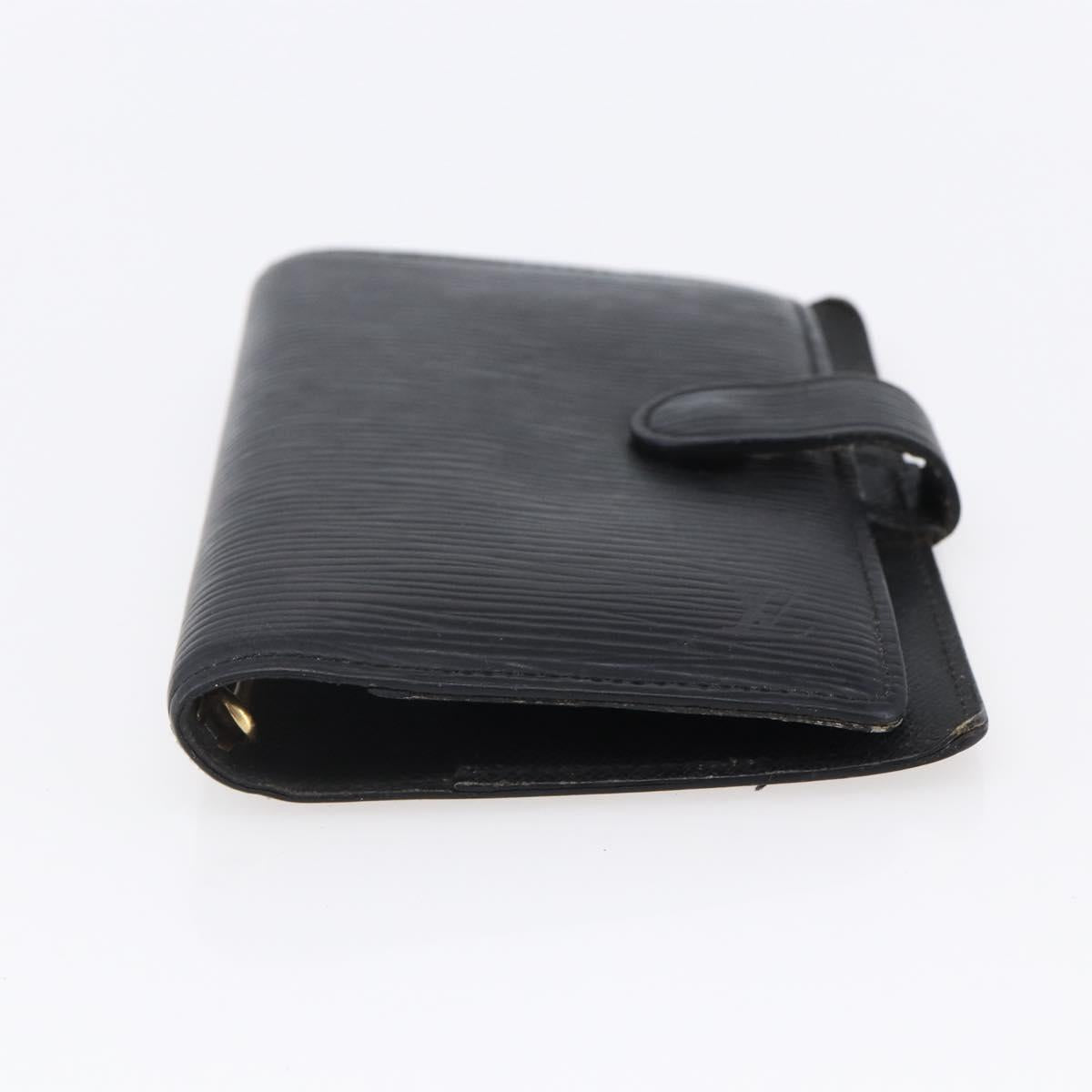 LOUIS VUITTON Epi Agenda PM Day Planner Cover Black R20052 LV Auth 150463