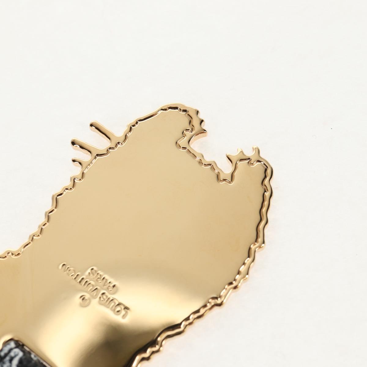 LOUIS VUITTON Catgram Flying Cat Bijoux Sac metal Gold MP2284 LV Auth 150470M