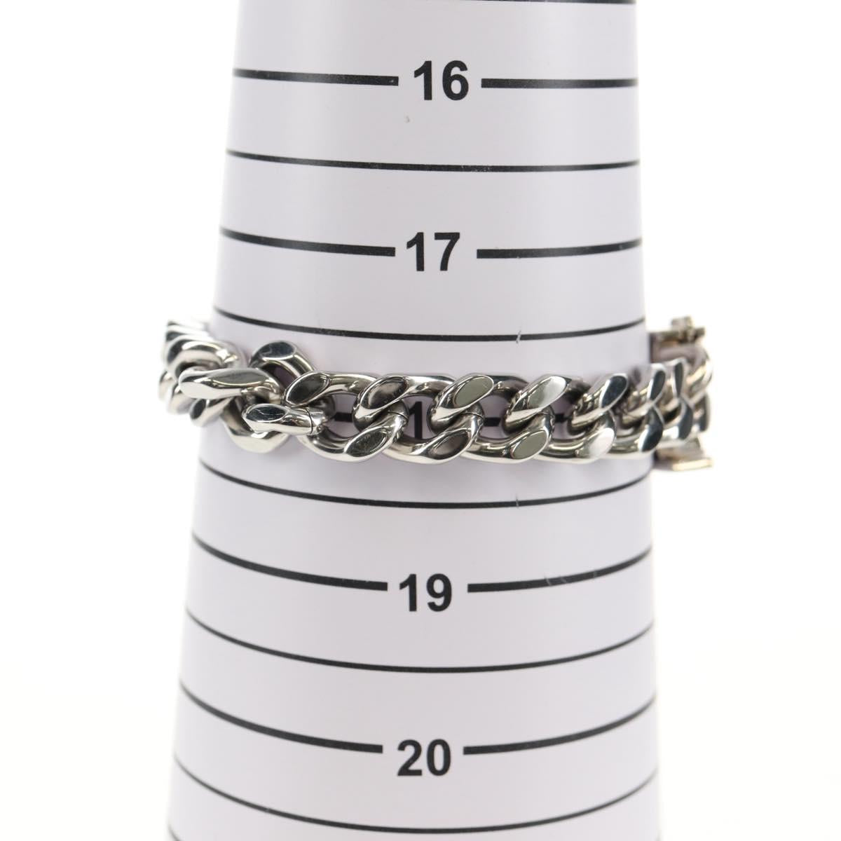 LOUIS VUITTON LV Chain Bracelet Bracelet metal Silver M0919L LV Auth 150471M