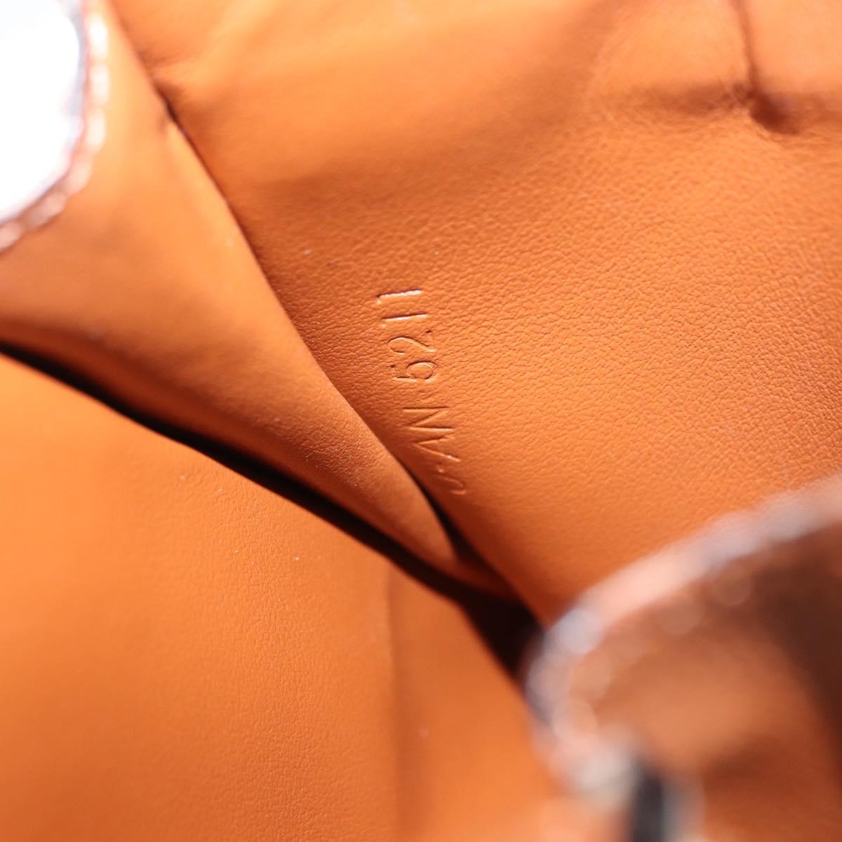 CELINE Triomphe Macadam Canvas Phone Pouch PVC Beige Auth 150473